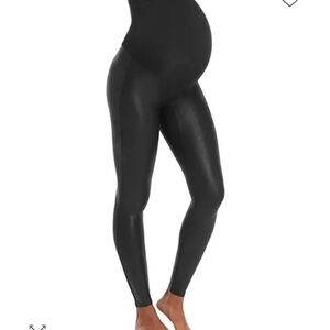 NWT Maternity Mama Faux Leather Leggings – Very Black L